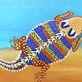 Horny Toad Painting by Christina Wedberg Horny Toad Painting by Christina Wedberg