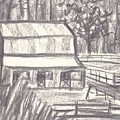 Stable on Broadneck Road Drawing by Mike Robinson Stable on Broadneck Road Drawing by Mike Robinson