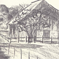 Stable on Whitehall Road Drawing by Mike Robinson Stable on Whitehall Road Drawing by Mike Robinson