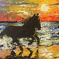 Horse On The Beach by Larry Whitler