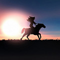 Horse Rider Sunset The West Painting by Tony Rubino Horse Rider Sunset The West Painting by Tony Rubino