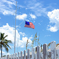House of Refuge American Flag Photograph by Blair Damson House of Refuge American Flag Photograph by Blair Damson