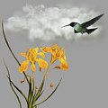 Hummingbird In The Garden Pane 5 Digital Art by David Dehner Hummingbird In The Garden Pane 5 Digital Art by David Dehner