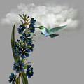 Hummingbird in the Garden Pane 1 Digital Art by David Dehner Hummingbird in the Garden Pane 1 Digital Art by David Dehner