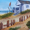 Hut on sand by David Bigelow