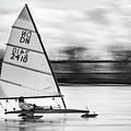 Iceboat - black and white by Stephen Holst