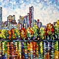 Indian Summer In The Central Park Painting by Mirek Kuzniar Indian Summer In The Central Park Painting by Mirek Kuzniar