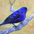 Indigo Bunting Painting by Anne Marie Brown Indigo Bunting Painting by Anne Marie Brown