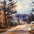 Into the Village Painting by Judith Levins Into the Village Painting by Judith Levins