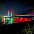 IRI Christmas Bridge Towers Reflections by Bill Swartwout