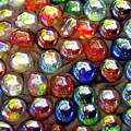 Iridescent Glass Marbles Mosaic by Alexandra's Photography