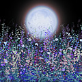 Lunar Flora Lush Blooms in the Moonlight by Lena Owens
