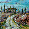 Italian Landscape Oil Palette Knife Painting by Ginette Callaway
