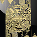 Jack of Hearts in Gold over Black Digital Art by Serge Averbukh Jack of Hearts in Gold over Black Digital Art by Serge Averbukh