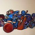 Jazz Ensemble IV Mixed Media by Bill Manson Jazz Ensemble IV Mixed Media by Bill Manson