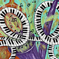 Jazz Trio Painting by Karen Zuk Rosenblatt Jazz Trio Painting by Karen Zuk Rosenblatt