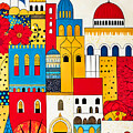 Jerusalem Skyline XIII by Munir Alawi