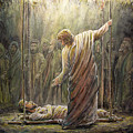 Jesus Heals a Paralyzed Man Painting by Aaron Spong Jesus Heals a Paralyzed Man Painting by Aaron Spong