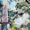 Johnson Square, Savannah GA Painting by Merana Cadorette Johnson Square, Savannah GA Painting by Merana Cadorette