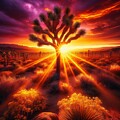 Joshua Tree at Sunset by Stephanie Fischer