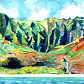Kauai's Na Pali Coast Painting by Marionette Taboniar Kauai's Na Pali Coast Painting by Marionette Taboniar
