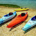 Kayaks On The Shore Photograph by Cathy Kovarik Kayaks On The Shore Photograph by Cathy Kovarik