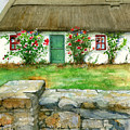 Kerry cottage and stone wall Painting by Rebecca Matthews Kerry cottage and stone wall Painting by Rebecca Matthews