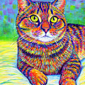 Kevin the Colorful Brown Tabby Cat Painting by Rebecca Wang Kevin the Colorful Brown Tabby Cat Painting by Rebecca Wang