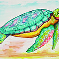 Key West Turtle 2 2021 Painting by Shelly Tschupp Key West Turtle 2 2021 Painting by Shelly Tschupp