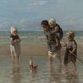 Kinderen der zee - Jozef Israels Digital Art by Samuel HUYNH