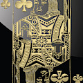 King of Clubs in Gold on Black Digital Art by Serge Averbukh King of Clubs in Gold on Black Digital Art by Serge Averbukh