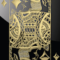 King of Diamonds in Gold on Black Digital Art by Serge Averbukh King of Diamonds in Gold on Black Digital Art by Serge Averbukh