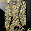 King of Hearts in Gold on Black Digital Art by Serge Averbukh King of Hearts in Gold on Black Digital Art by Serge Averbukh