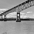 Kingston Rhinebeck Bridge Black and White by Kristin Hatt