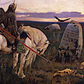 Knight at the Crosscroads Painting by Viktor Mikhailovich Vasnetsov Knight at the Crosscroads Painting by Viktor Mikhailovich Vasnetsov