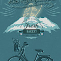 La Baguette Vintage Cafe Poster Painting by Sassan Filsoof La Baguette Vintage Cafe Poster Painting by Sassan Filsoof