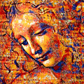 La Scapigliata, 'The Lady with Dishevelled Hair', by Leonardo da Vinci - colorful dark orange Digital Art by Nicko Prints La Scapigliata, 'The Lady with Dishevelled Hair', by Leonardo da Vinci - colorful dark orange Digital Art by Nicko Prints