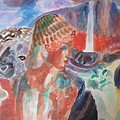 Lady with Wildlife Painting by Enrico Garff Lady with Wildlife Painting by Enrico Garff