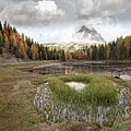 Lago di antorno lake and Tre cime di lavadero mountain reflection in autumn. Forest landscape South tyrol Italy Photograph by Michalakis Ppalis Lago di antorno lake and Tre cime di lavadero mountain reflection in autumn. Forest landscape South tyrol Italy Photograph by Michalakis Ppalis