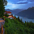 Lake Brienz and Harder Kulm at Dusk, Switzerland by Miroslav Liska