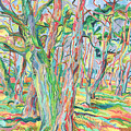 Landscape with sunlit pine trees forest oil painting on canvas by Vitali Komarov Landscape with sunlit pine trees forest oil painting on canvas by Vitali Komarov