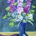 Larkspur Painting by Anne Marie Brown Larkspur Painting by Anne Marie Brown