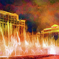 Las Vegas night water show Digital Art by Tatiana Travelways Las Vegas night water show Digital Art by Tatiana Travelways
