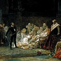 'Last scene of Hamlet', 1884, Spanish School, Canvas, 370 cm x 707 cm,... Painting by Salvador Sanchez Barbudo -1857-1917-
