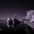 Lazy Evening - A Black and White Infrared Seascape Photograph by DB Hayes Lazy Evening - A Black and White Infrared Seascape Photograph by DB Hayes