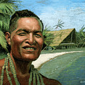 Leaders of Micronesia - Andrew Roboman Painting by Tom Lydon Leaders of Micronesia - Andrew Roboman Painting by Tom Lydon