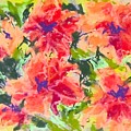 Lefthand Abstracts Series #2 Orange Floral Pastel by Barbara O'Toole Lefthand Abstracts Series #2 Orange Floral Pastel by Barbara O'Toole