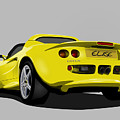 Lemon Yellow S1 Series One Elise Classic Sports Car Painting by Moospeed Art Lemon Yellow S1 Series One Elise Classic Sports Car Painting by Moospeed Art
