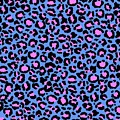 Leopard Pattern in Raspberry on Electric Blue by Colleen Cornelius Leopard Pattern in Raspberry on Electric Blue by Colleen Cornelius