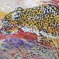 Leopard's Gaze Painting by Jyotika Shroff Leopard's Gaze Painting by Jyotika Shroff